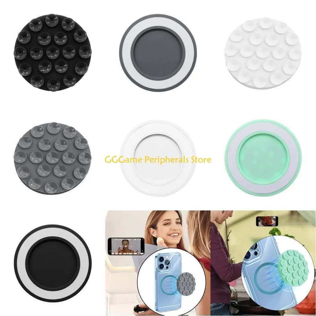 U55B 영상 통화 내비게이션 벽 장착을 위한 자기 홀드 보안 그립이 있는 강력한 자기 실리콘 흡입 전화 스탠드 랙