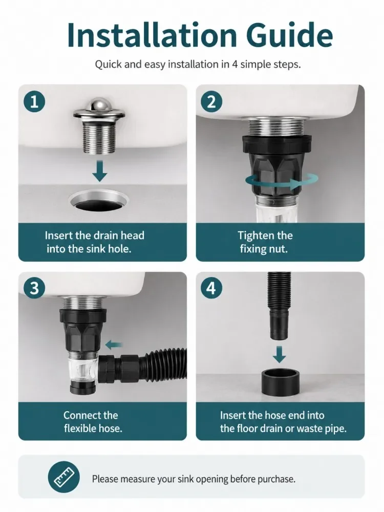 Bathroom Sink Drain Kit Image 7