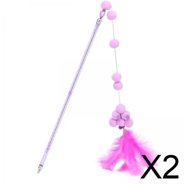 2xCat ティーザー インタラクティブおもちゃ 知能を鍛える 面白いからかい棒 ピンク