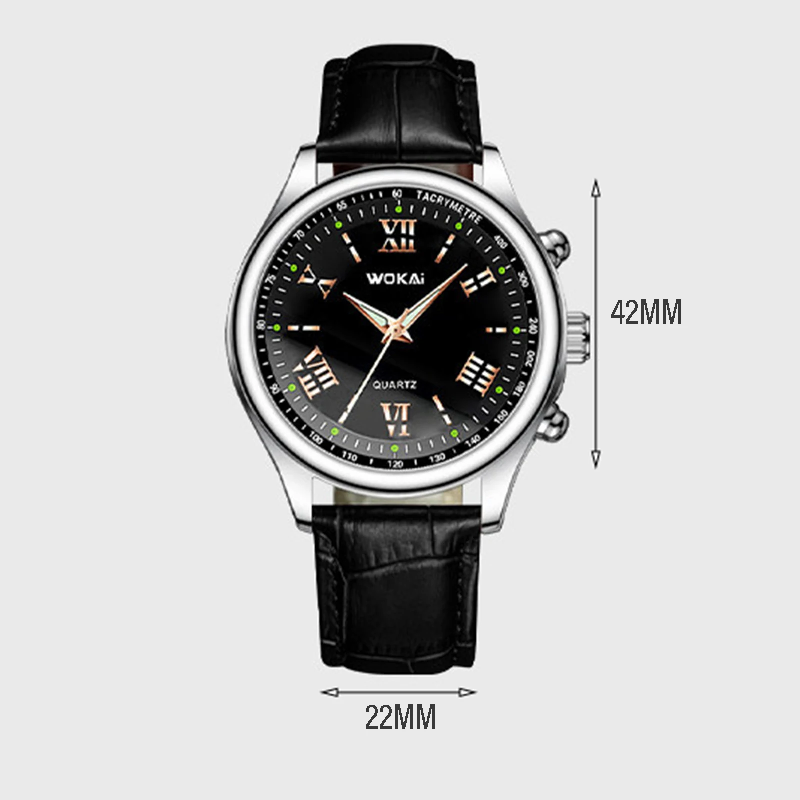 Business Quartz Sports Mens Watch PU Leather Strap Analog Digital Display Date Function Business Sport Watch