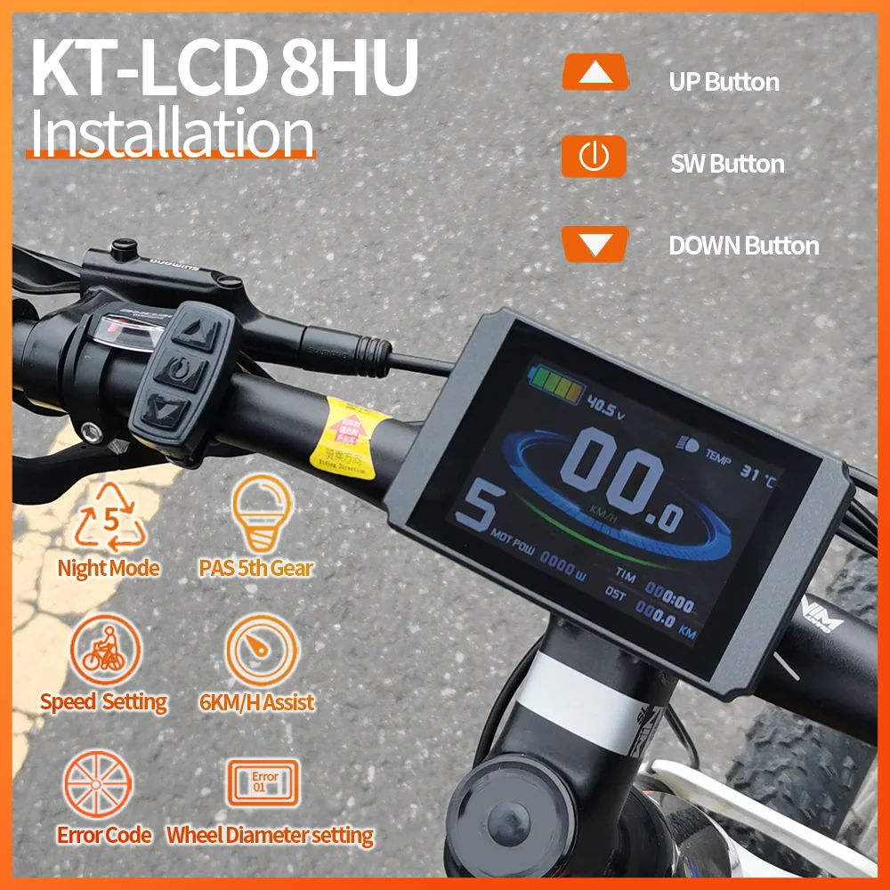 KT Ebike 15A 17A 22A 250W-500W Controller and 36V/48V LCD3U LCD7U LCD8HU Display with USB Electric Bicycle Display Controller