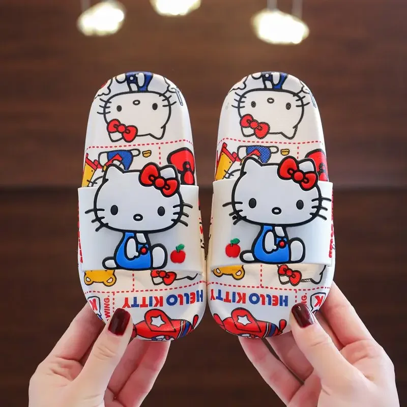 Anime Cartoon Hello Kitty Cinnamoroll Kuromi Slippers for Kids Adults Boys and Girls Indoor Bathroom Kawaii Shoes Non-slip