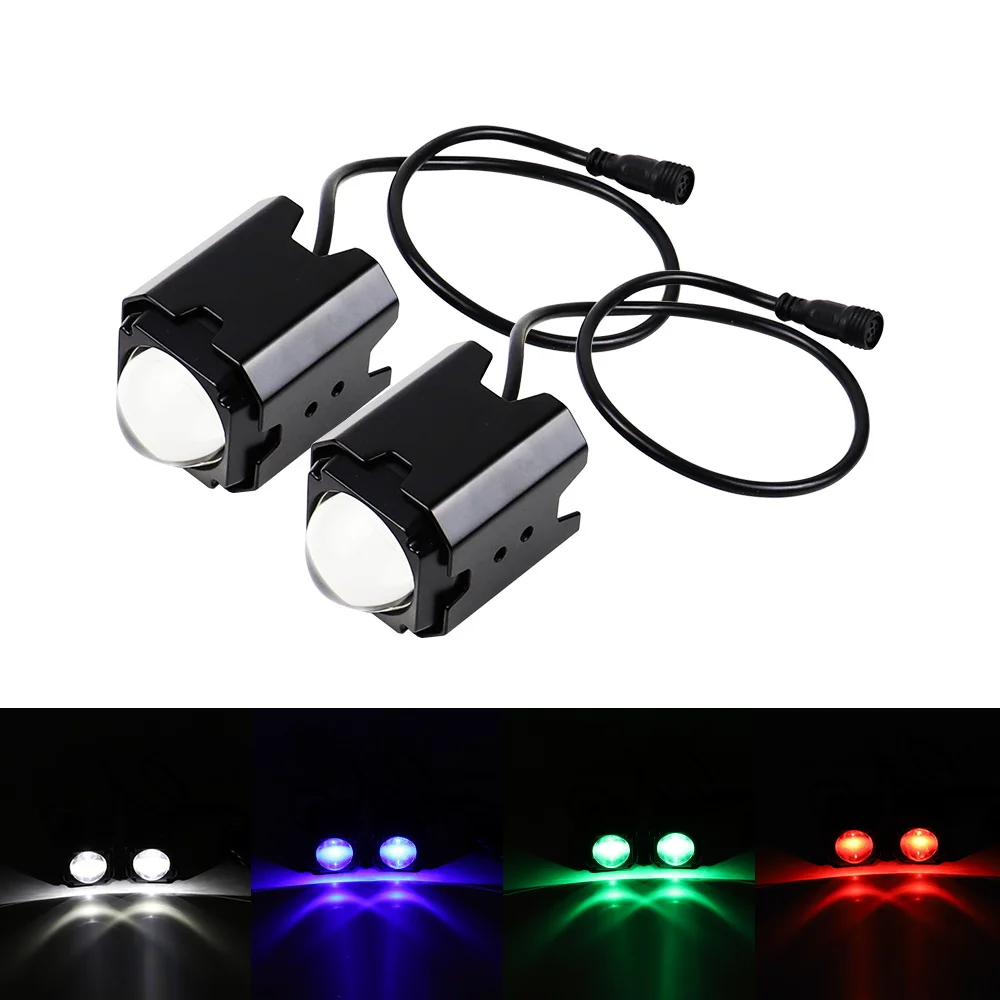 RGBW LED Zweeplichten Spot Beam Pod Lights 60W IP68 voor Polaris RZR Can-Am Maverick X3 Kawasaki