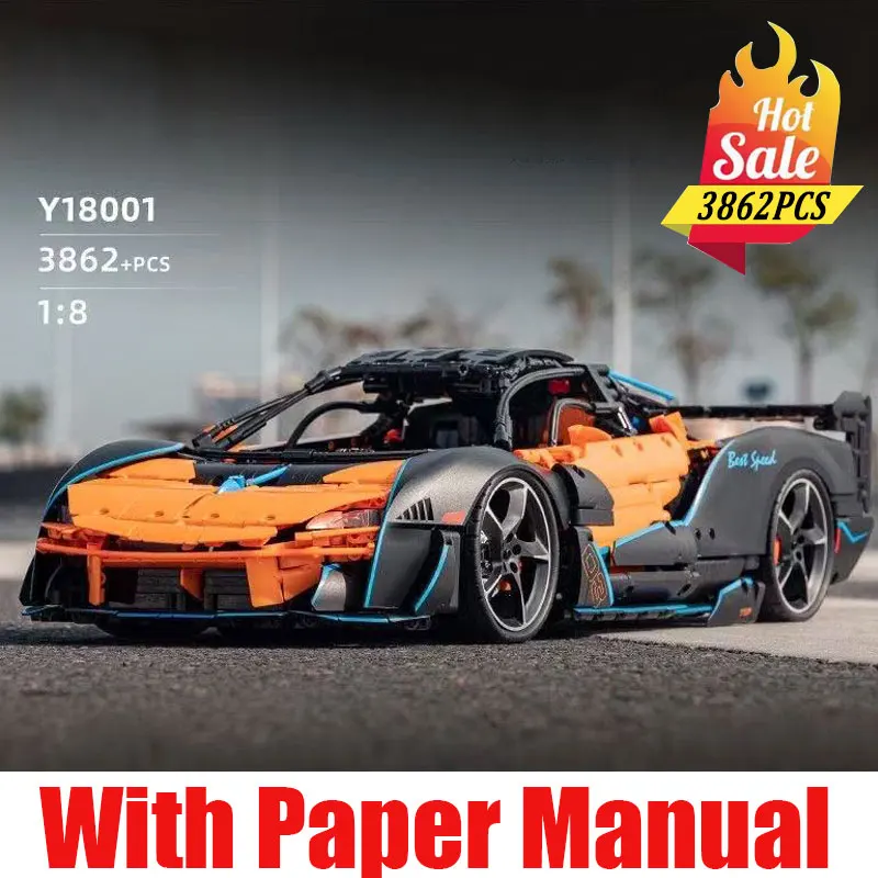 

Новый технический спортивный автомобиль SABRE P1 18001, радиоуправляемый высокотехнологичный гоночный автомобиль, модель MOC, строительные блоки, кирпичи, головоломки, игрушки «сделай сам», рождественский ребенок