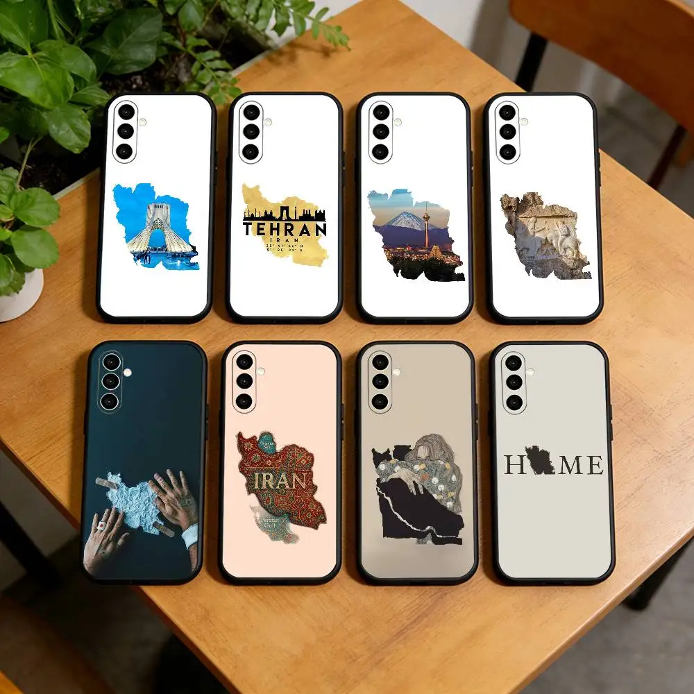 

PC-Iran map Phone Case For Samsung Galaxy A73,A72,A71,A70,A53,A52,A51,Others Soft Black Cover