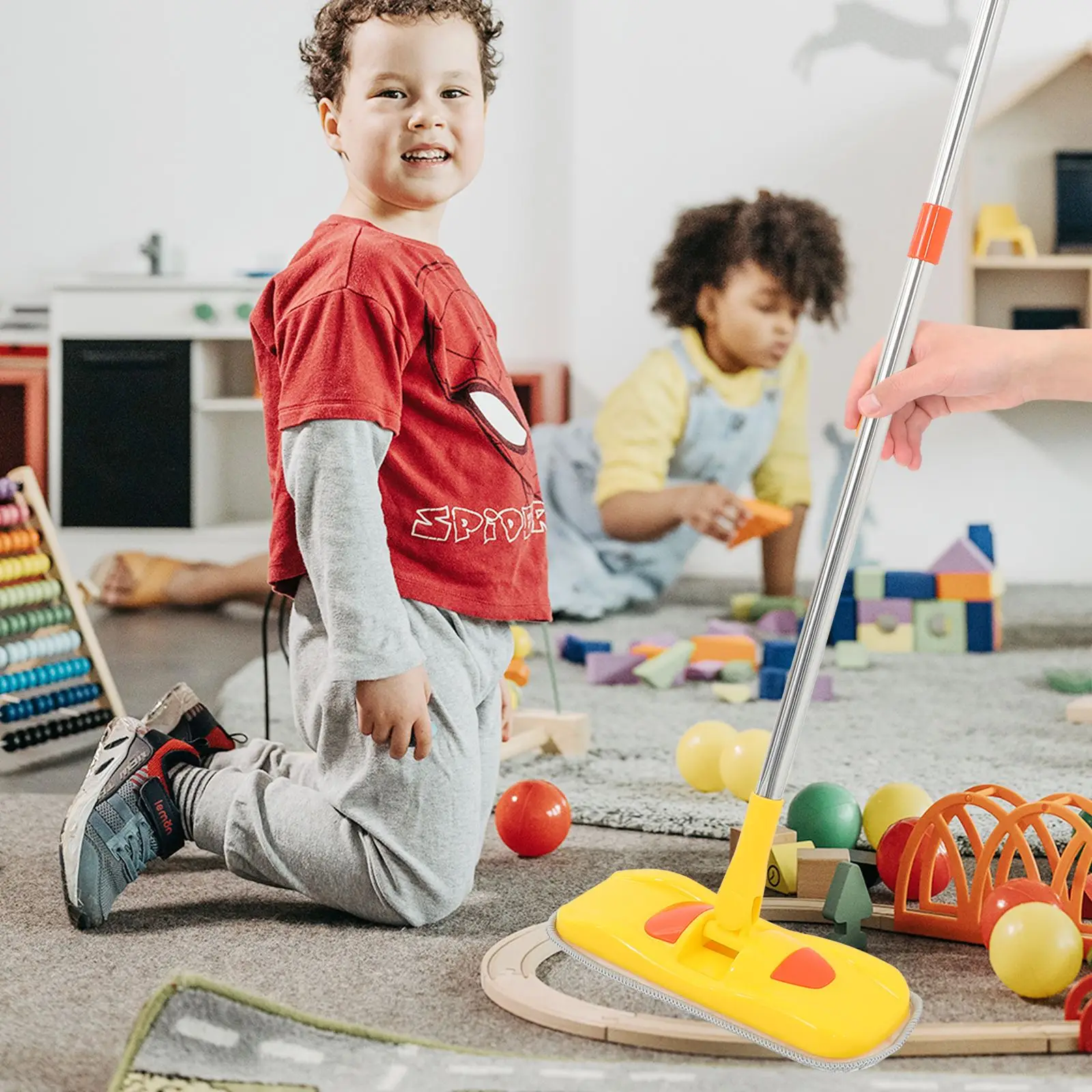 Esfregão Pequeno Infantil, Esfregão de Limpeza Infantil, Esfregões Educativos, Brinquedos de Limpeza de Casa, Habilidades Básicas, Brincadeiras Pretend Play