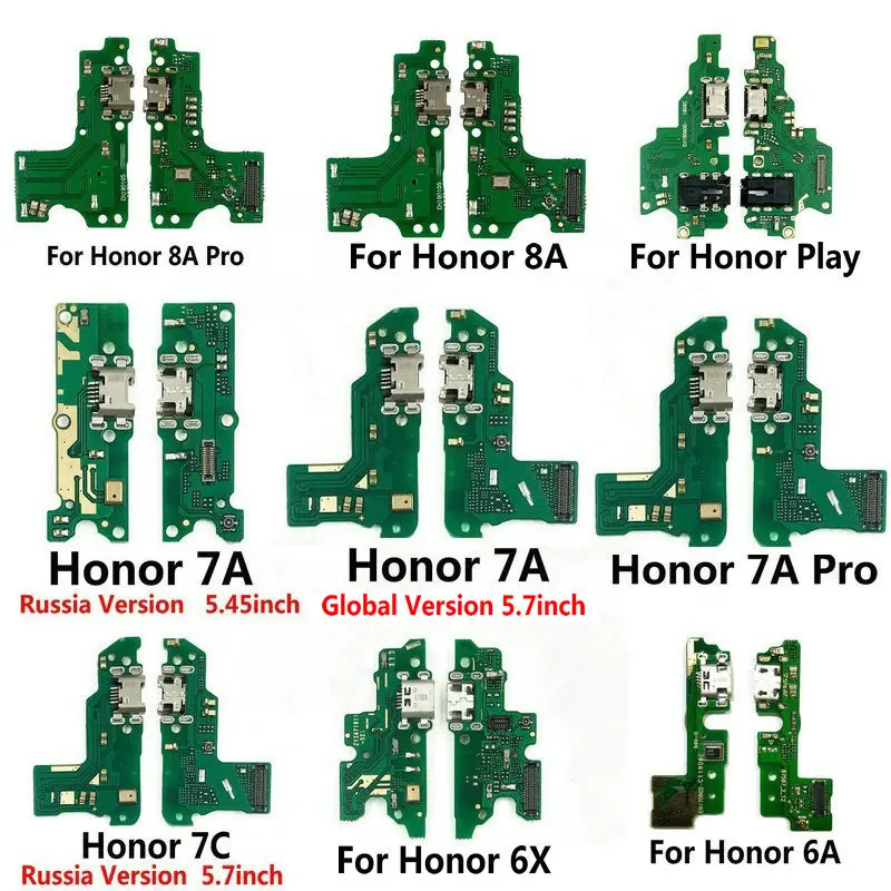 

Charging Port Connector Board Parts Flex Cable With Microphone Mic For Huawei Honor 8A 7A 7C 7X 7S 6A 6C 6X 5C Pro