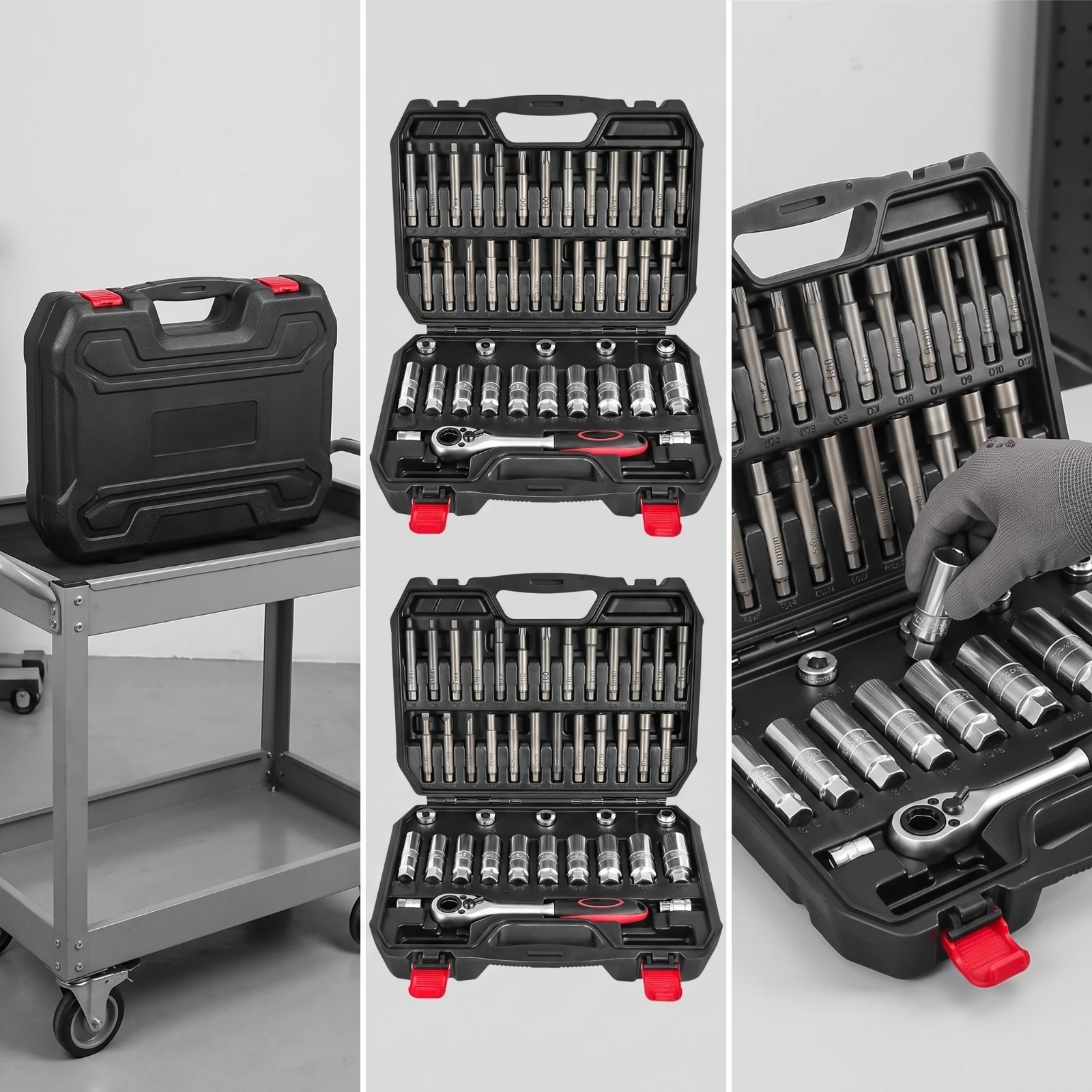 Strut Tool Kit Compatible Shock Absorber Socket Set Damping System Tool Set Heavy-Duty Strut Nut Socket Heat-Treated