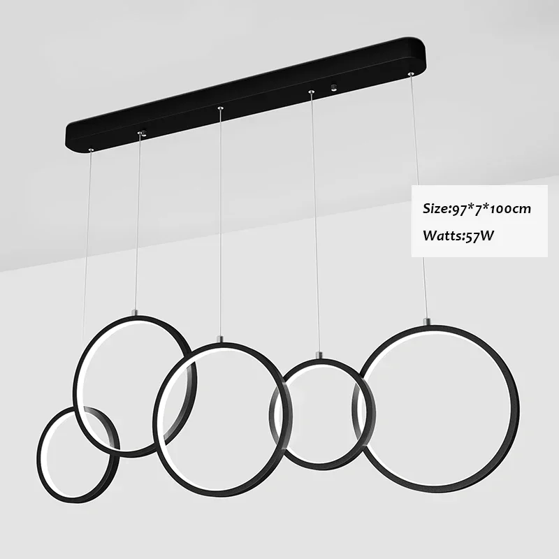 Acrylic Round Circle Pendant Chandelier Corridor Hanging Light Fixture LED Lamp DIY Home Kitchen Living-room Decorative Lights