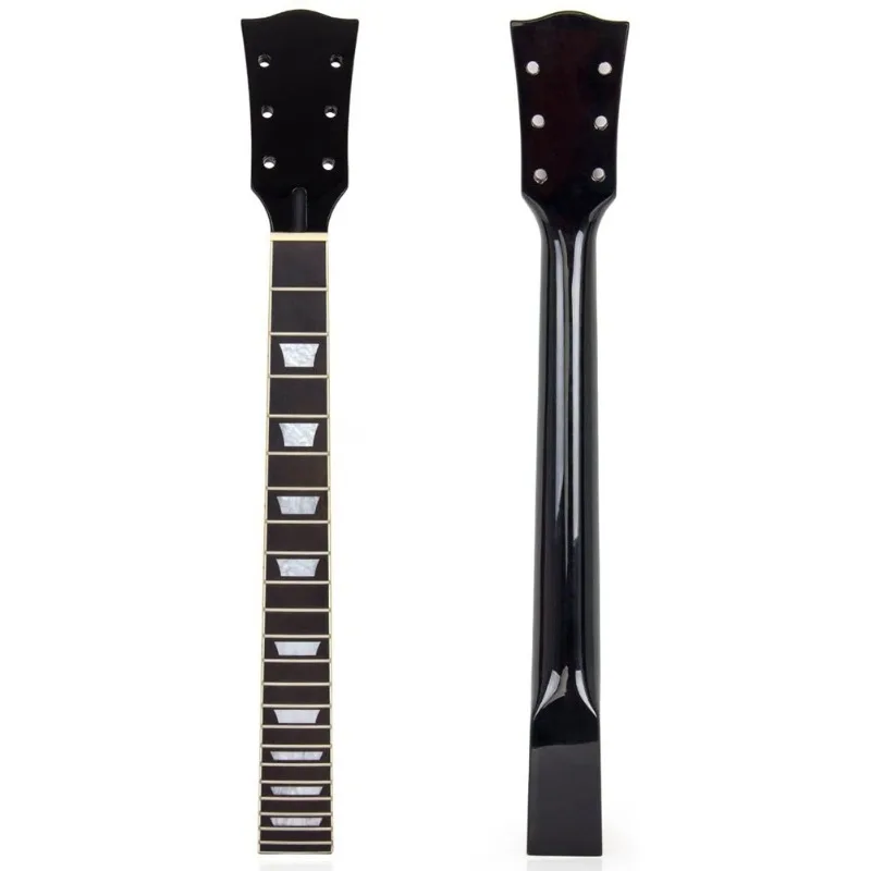 Solid Wood LP Guitar Neck Black Gloss Smooth Comfortable Stable Two-way Adjustable Guitar Neck Musical Instrument Accessories