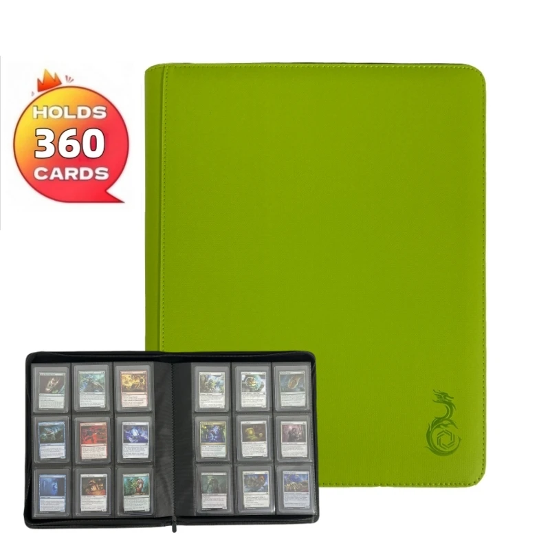 Toploader-binder met 9 zakken, bovenladerbinder voor kaarten, geschikt voor 360, kaartmappen voor ruilkaarten of sportkaarten in 3 x 4''