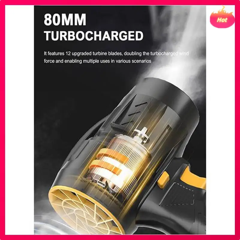 

ABYP Электроинструмент Ручной жестокий бесщеточный турбореактивный вентилятор 40000 об/мин 650 Вт Беспроводной электрический воздуходувка для батареи 21 В