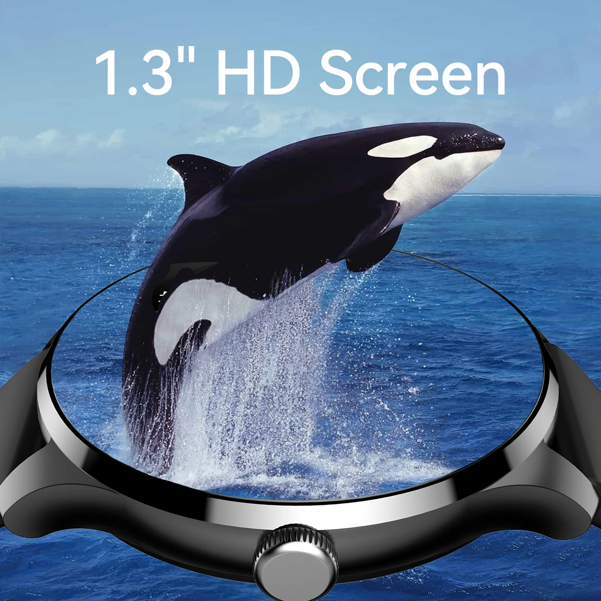 ساعة ذكية للمكالمات الصوتية من Apexfit للرجال 5ATM مقاومة للماء مدمجة بنظام تحديد المواقع مع شاشة Hr/Spo2 لهاتف آيفون وأندرويد