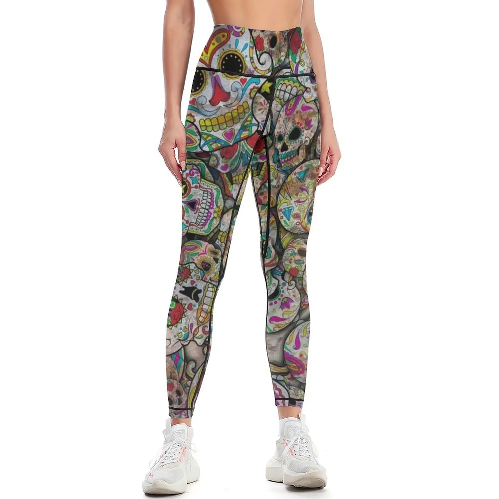 

Bunch of Sugar Skulls Leggings flared trousers Womens Leggings