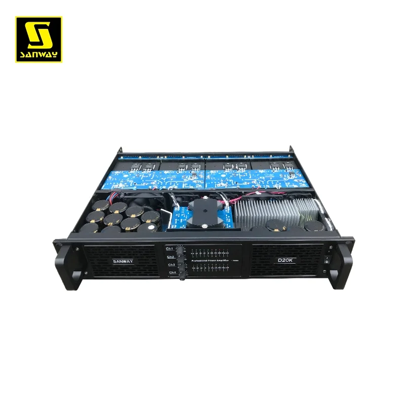 Fp20000q D20K Power Amplifier 4 Channel 16000 Watts Class D 2u Power Amplifier Audio Subwoofer Power Amplifier