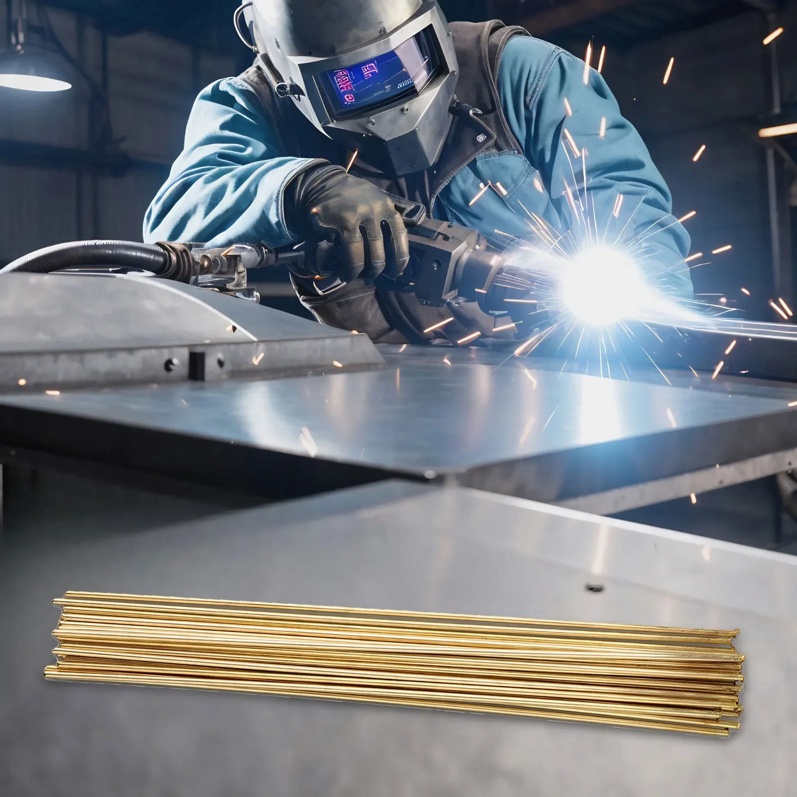 25pcs 25cm Brass Welding Rod 2.5mm 3mm Solder Brazing Rods For Oxyacetylene Gas Welding Copper Welding Wire