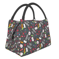 NOISYDESIGNS Bento Nurse Bag Insulated Travel Lunch Bags Women Nurse Print Food Warm Bag for Work Picnic Cooler Box Totes