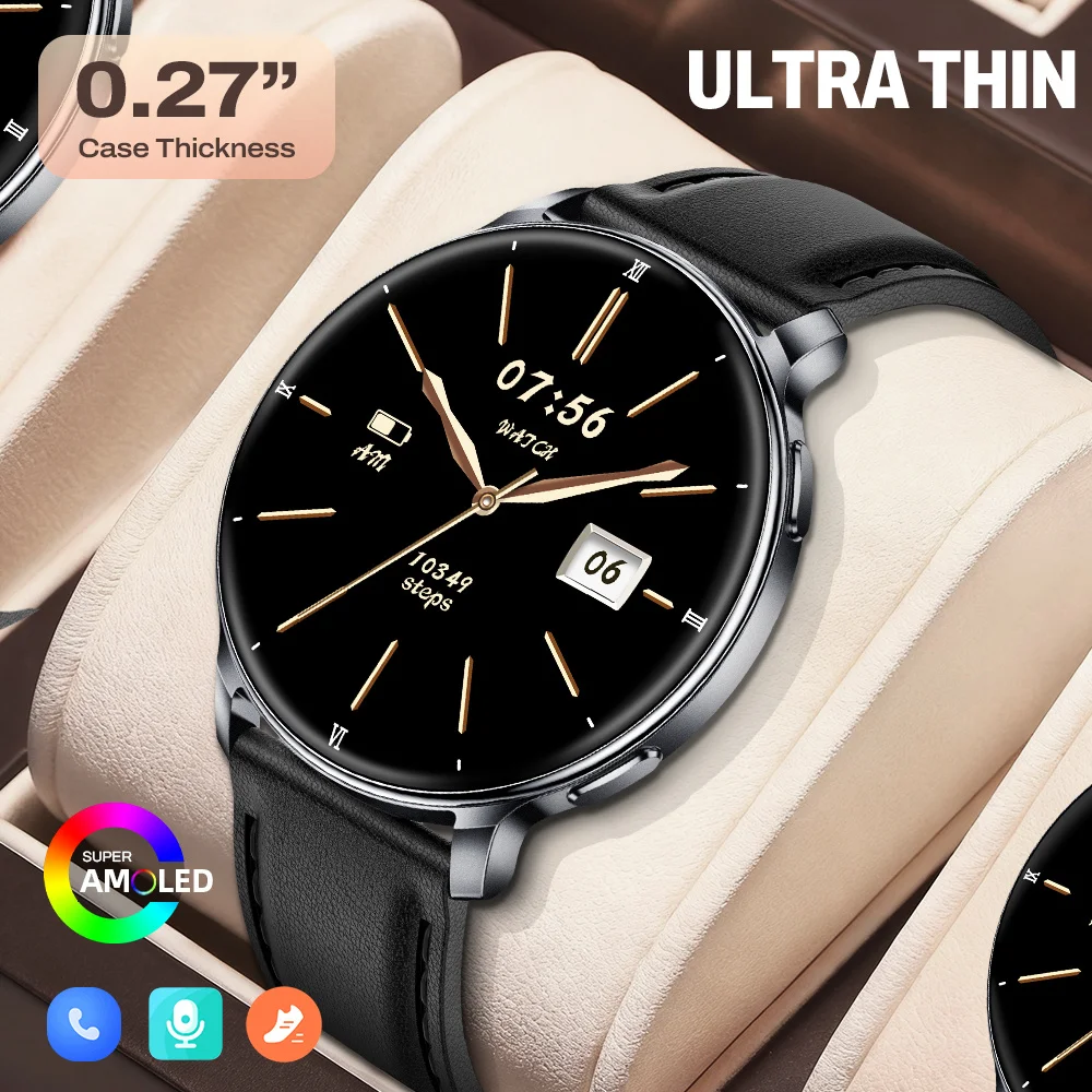 

Ultra Thin SmartWatch 1.32" AMOLED Display HD 466*466 Always Show Time Call Reminder for Women Men New Original Smartwatch gift
