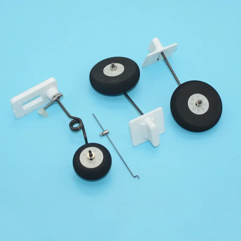 3PCS/Set Landing Gears Kit With Tires Shock Absober Steel For RC 70 Culvert Airplane Aircraft