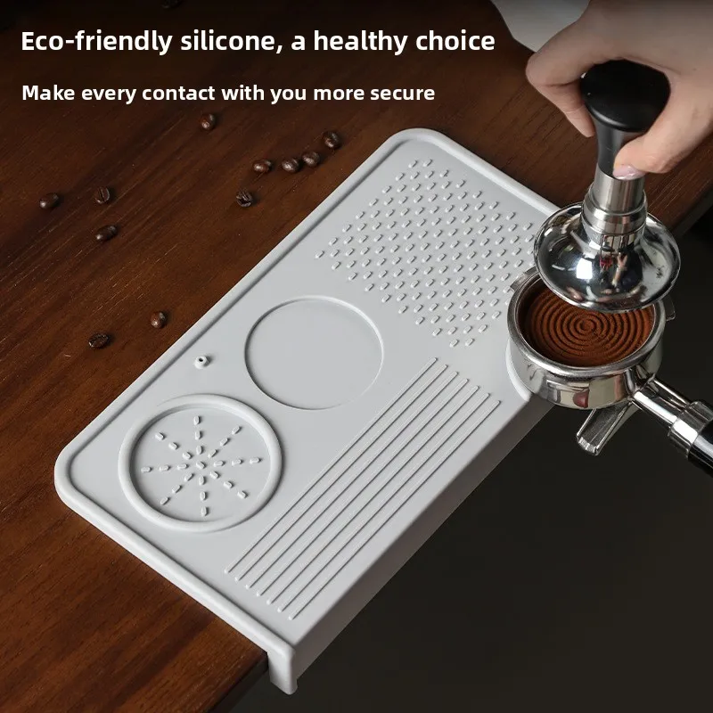 シリコン製バリスタマット、滑り止め付き厚手コーヒータンパーパッド、カウンタートップ用、お手入れ簡単モダンデザイン