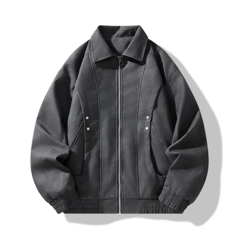 

Leisure Coat Leather Jacket Men Spring Men Slimming Lapel Coat Fashion Men's Top Windproof Casual Leather Jackets Men's Clothing