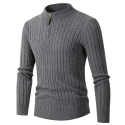 Knit Sweater Fashion Solid Color Simple Ribbed Sweater