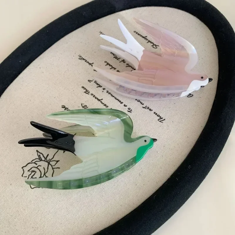 

Creative Cute Swallow Hair Claw Eco-friendly Acetate Claw Clip Animal Bird Crab Hair Clip for Women Girls Hair Accessories