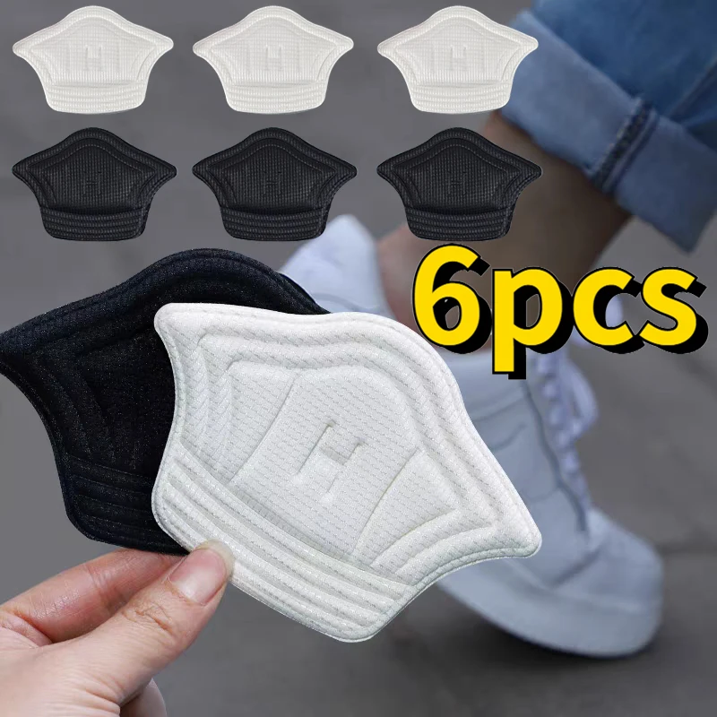 

6pcs Insoles Patch Heel Pad for Sport Shoes Adjustable Size Antiwear Feet Pad Cushion Insert Insole Heel Protector Back Sticker