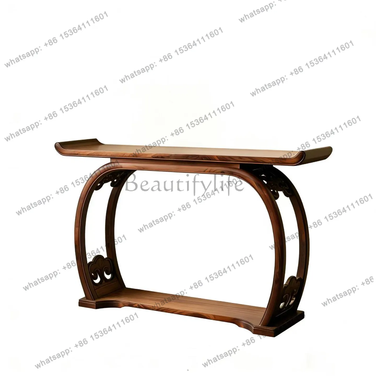 

New Chinese style North American black walnut porch table tilted head case