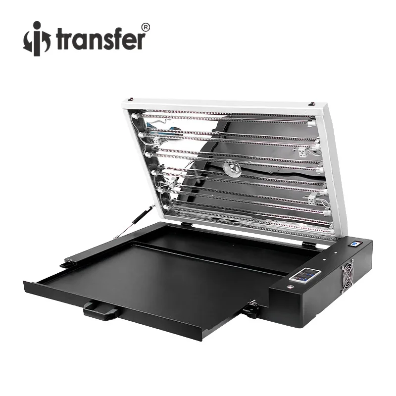 

A2 White Ink Heat Transfer Oven Baking and Uniform PET Film Hot Melt Powder Drying