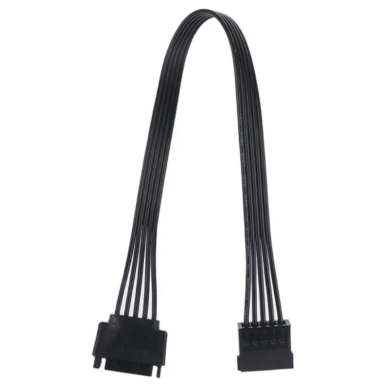 SATA 15Pin Male To Female Power Extension Cord HDD SSD Power Cord SATA PC Power Cord 18AWG Pure Copper Tinned Wire