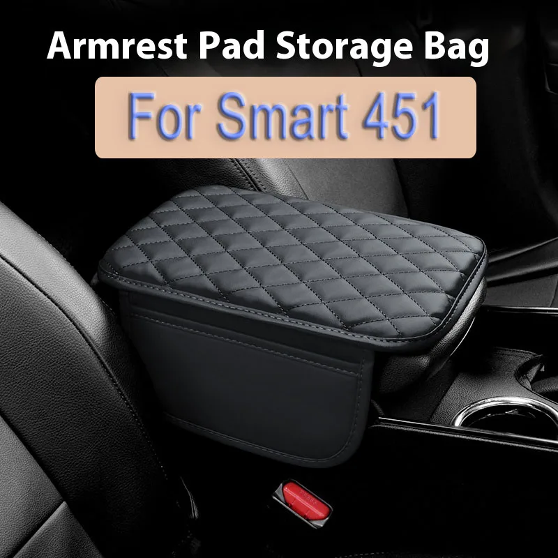 Car Interior Accessories Armrest Box Height Increase Pad Storage Bag Center Console Car Accessories Protect Cover For Smart 451