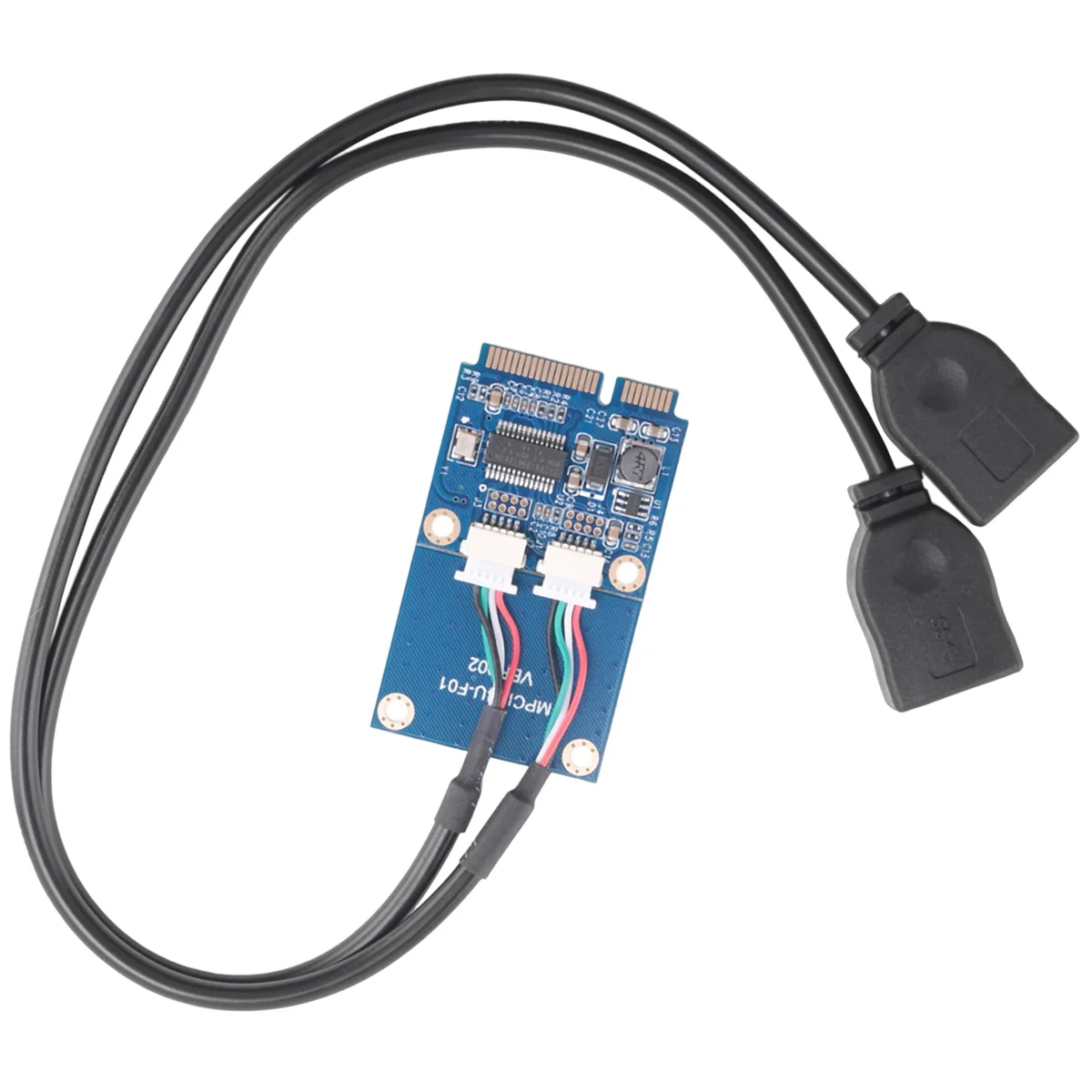 New Mini PCI-E to Dual-Port USB2.0 Adapter Card for Motherboard or Notebook Expansion Card with MINI PCIE Interface