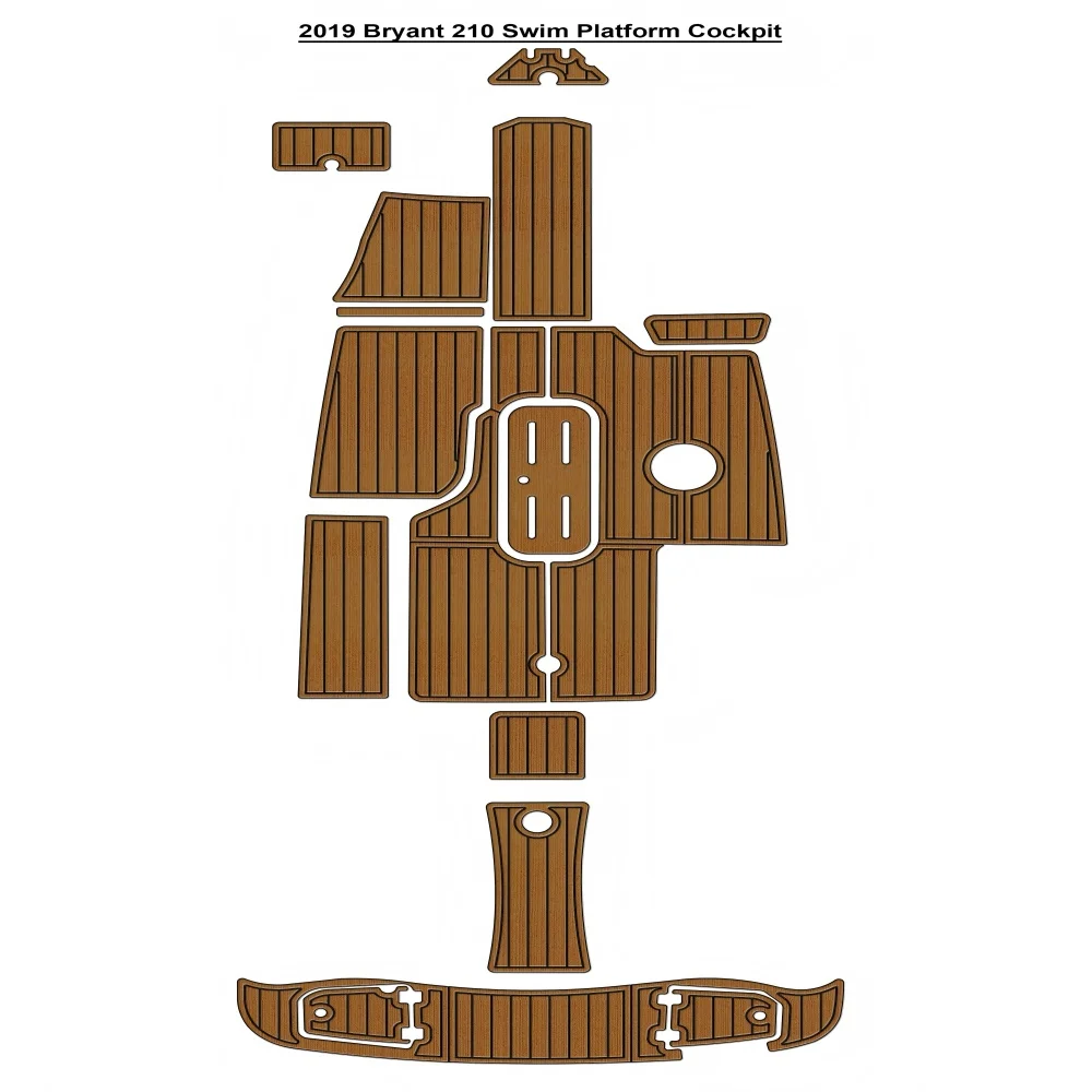 

2019 Bryant 210 Swim Platform Cockpit Pad Boat EVA Teak Deck Floor Mat SeaDek MarineMat Style Self Adhesive