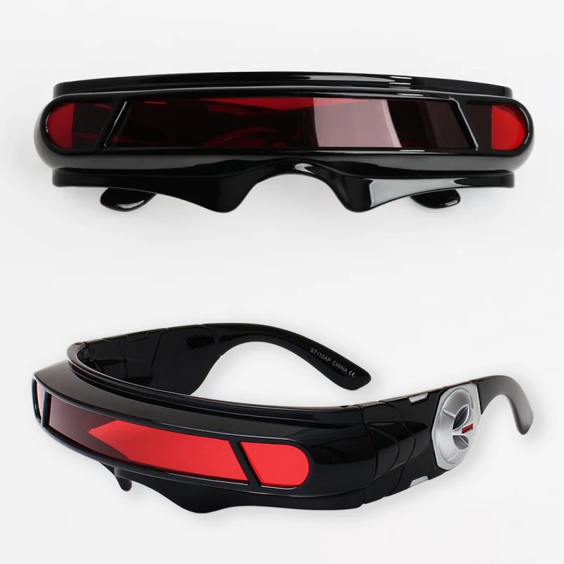 Men Women Punk Glasses Futuristic Cosplay Costume Sunglasses Prop Accessories Halloween Carnival Adult Eyeglasses Gift