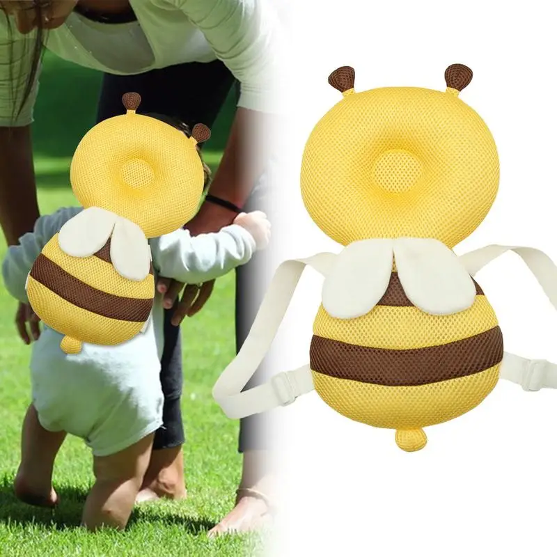 Bantal pelindung kepala bayi, ransel bantal pelindung kepala nyaman dapat diatur desain lucu bersirkulasi