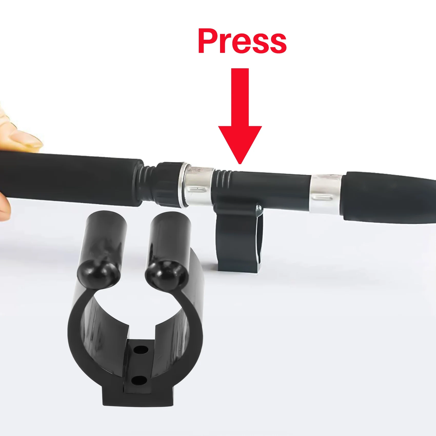

LALA 12 Pieces Regular Fishing Pole Rod Holder Storage Clips Rack 2 Style & 6 Pcs Each Style- Big for Hold Handle, Small for Ho