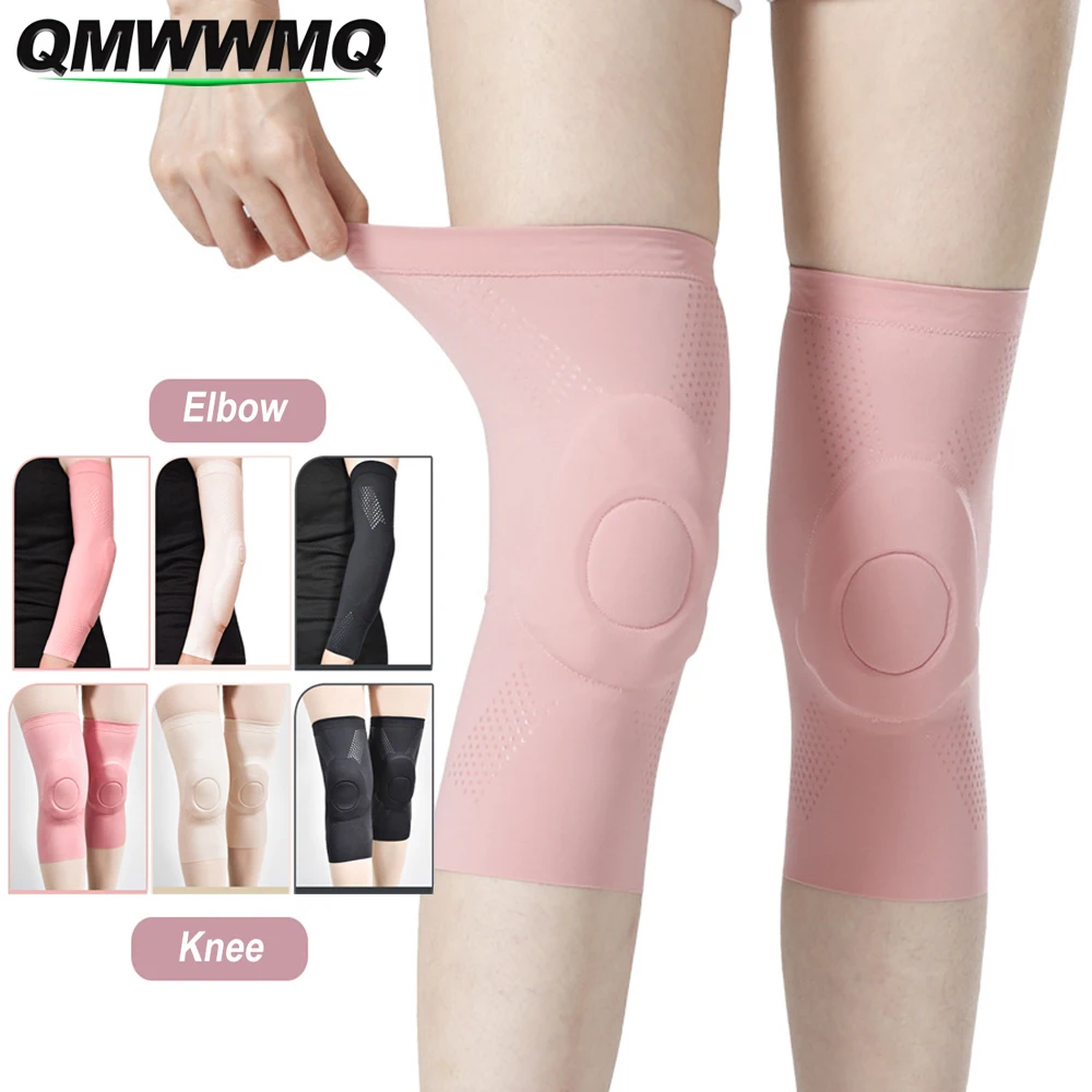 1Pair Compression Knee Pad or Elbow Pad With Silicone Gel Pad,Volleyball Knee Pads for Women Girls Dancers Yoga Pole Floor Dance