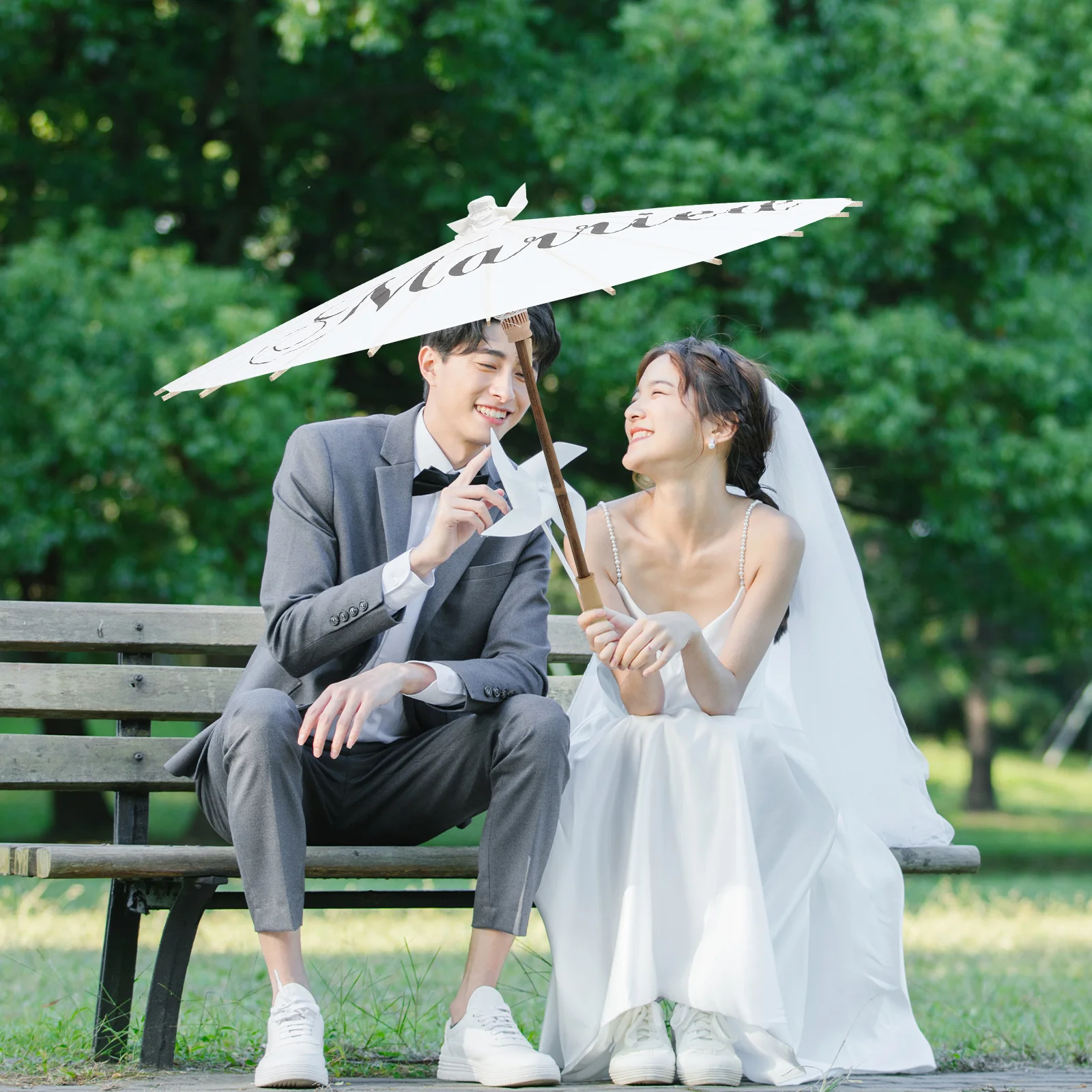

Oil Parasol Wedding Photo Paper Parasol Umbrella Props Decor Traditional Chinese Japanese Wood H Reusable