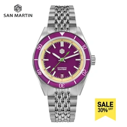 San Martin 39.5mm Summer Dive Watch Fashion Fun Fruit Series Men Sports Watches NH35 Automatic Mechanical 20 ATM SN0116 Reloj