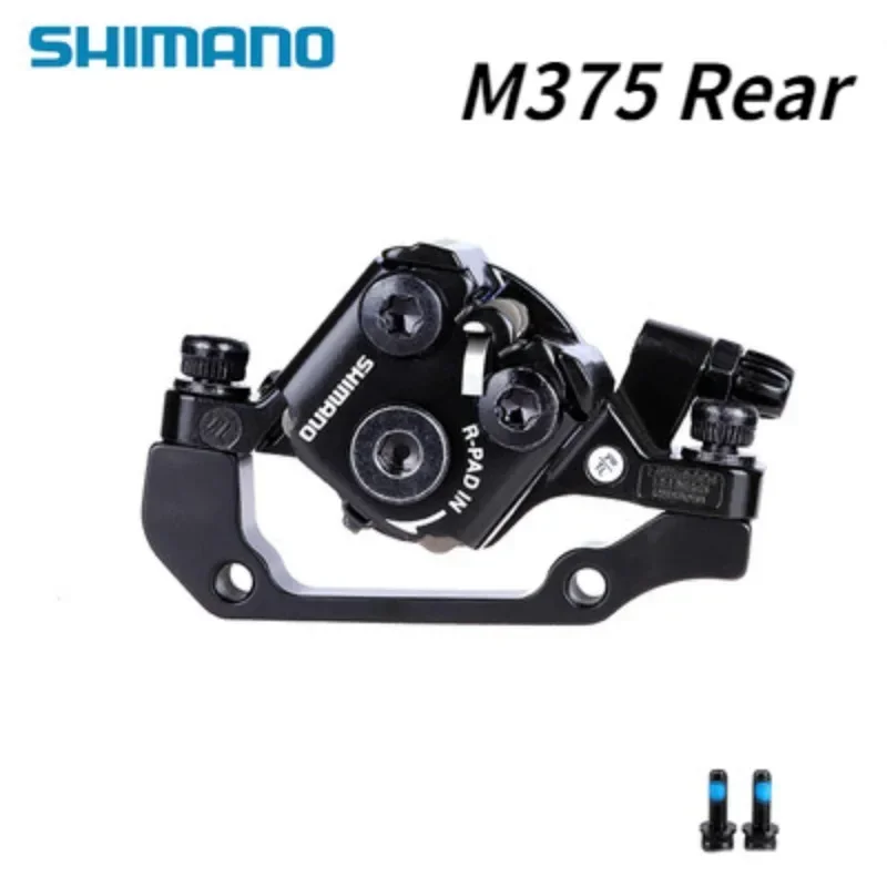 SHIMANO ALTUS BR M375 Mechanical Disc Brake Caliper MTB Black Resin Pads M375 Caliper Front / Rear