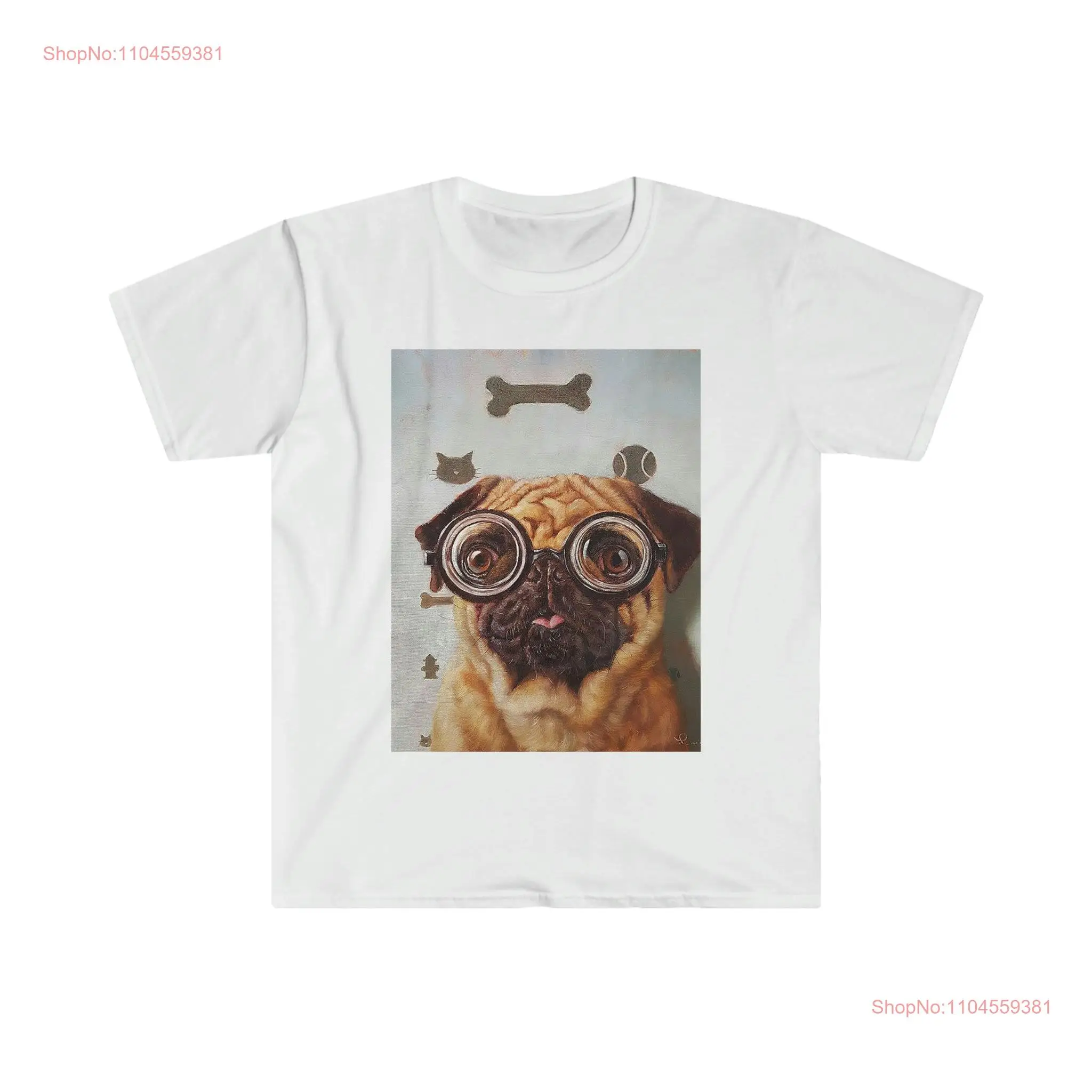 Canine Eye Exam Softstyle T Shirt long or short sleeves