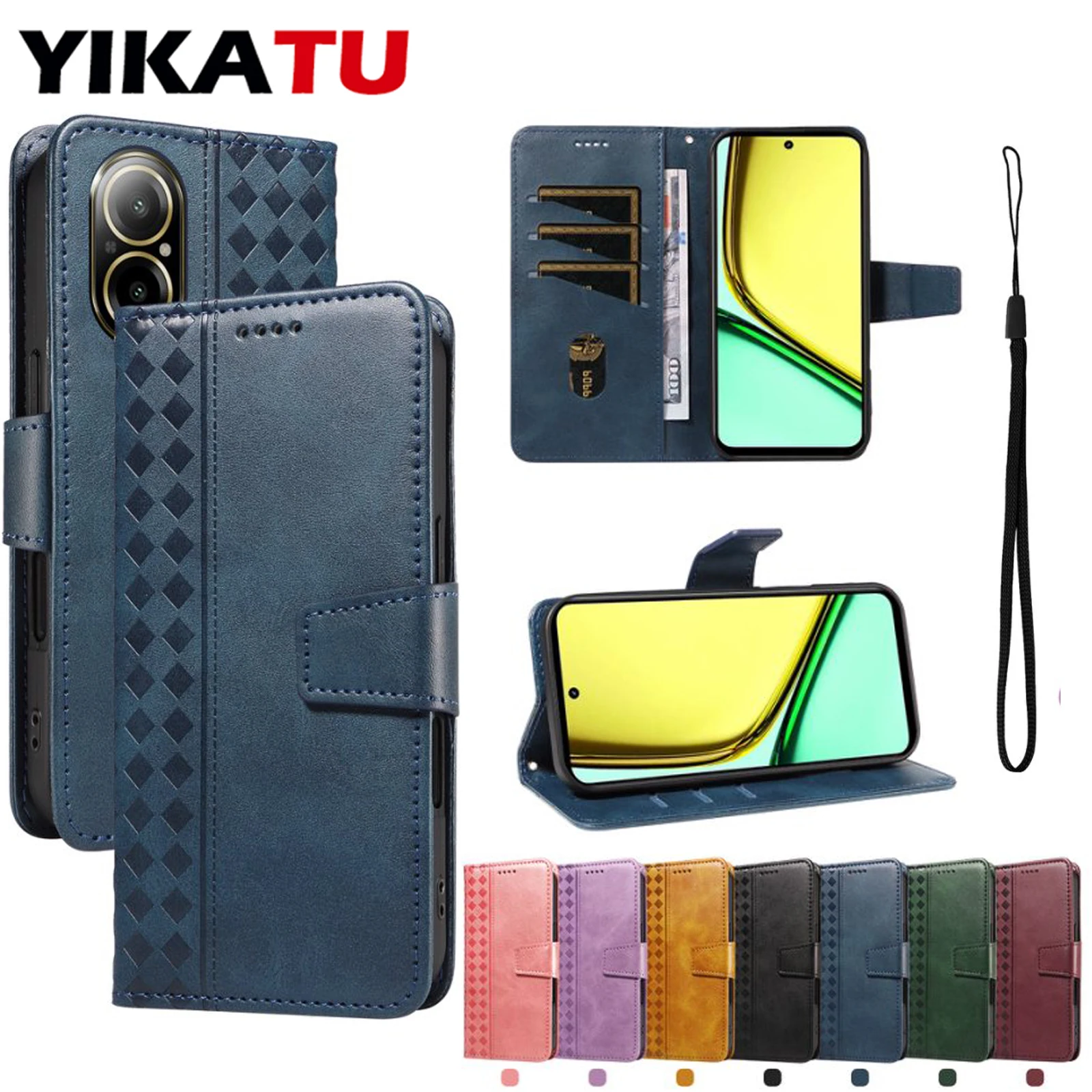 

Wallet Case For OPPO Realme C75 C67 C65 C63 C61 C55 C53 C35 C33 C31 C30 4G C25 C21 C20 C15 C12 60 14X 14T 14 13 12 Pro Plus 5G