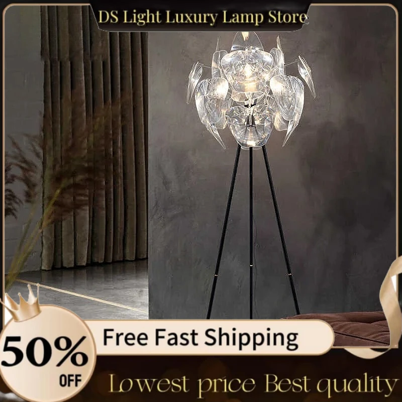 

Luxury Italian-Designed Floor Lamp with Remote Controlled Dimmable Lighting Bedside Hotel Ambient Lamp for Hotel Living Room Déc