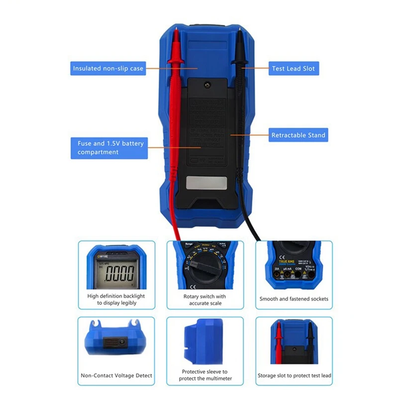 OW18E Smart Digital Multimeter Bluetooth 4 1/2 Digit High Precision LCD With Wireless Connection Data Logging Auto Range Durable