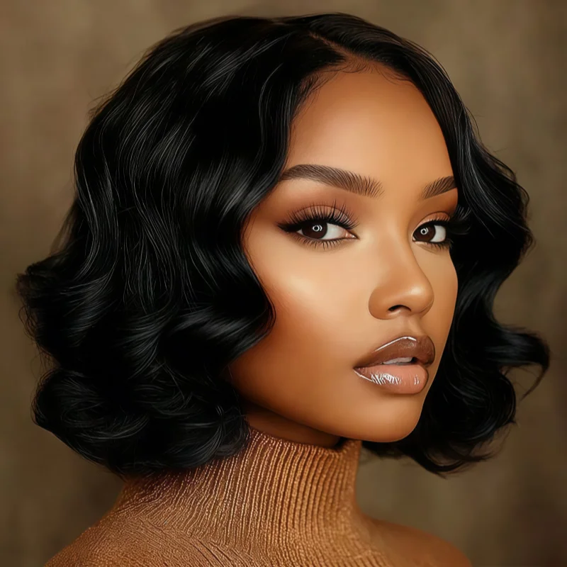 18 18 Inch Brazilian Short Body Wave Bob Human Hair Wigs 250 Density Pre Plucked Natural Hairline 13x4 HD Transparent Lace Frontal Wigs Soft Real Human Hair Lace Front Bob Wigs For Women Daily Makeup Party Styling - Aliexpress Deal