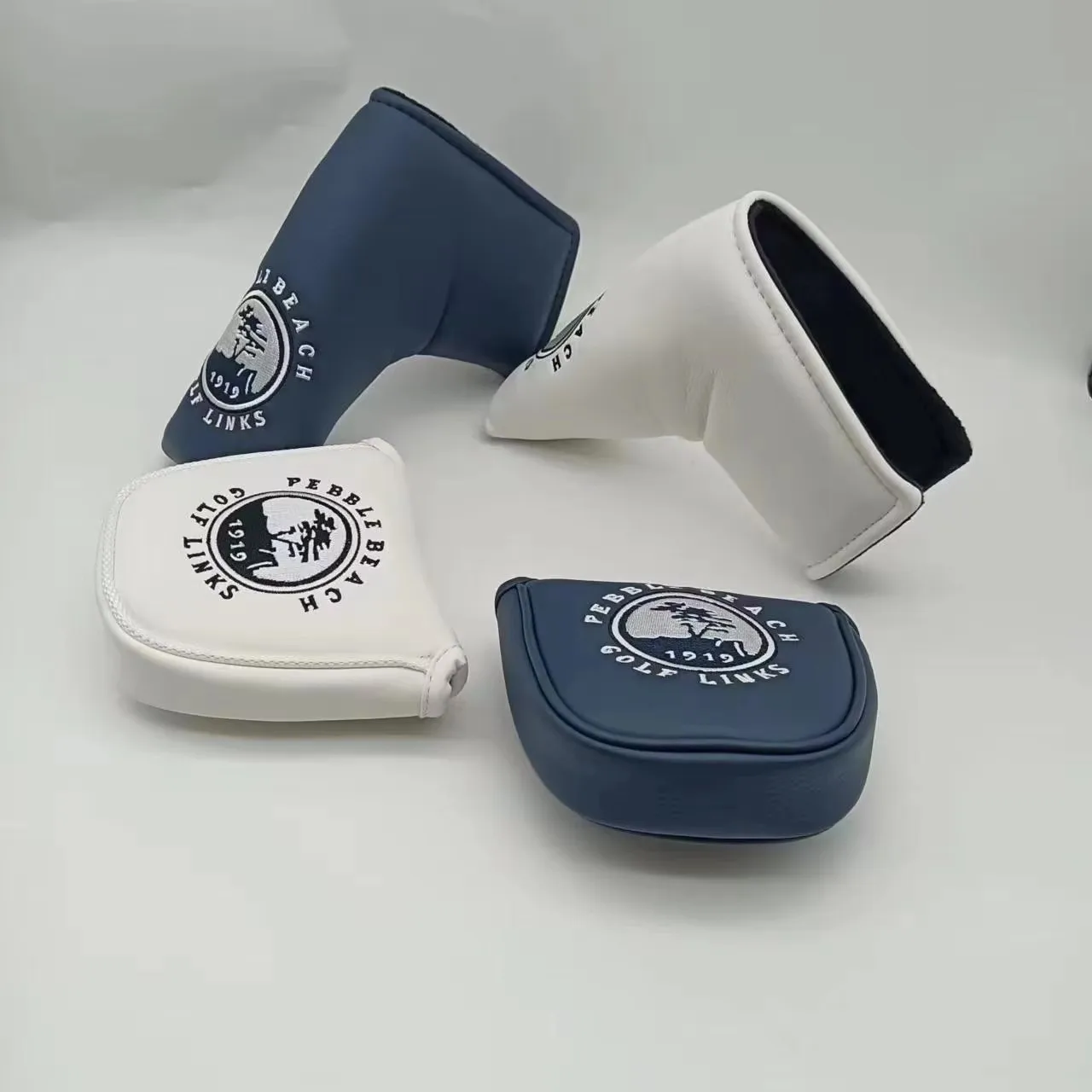 1PCS Trees Pebble Beach Golf Club Putter Cover, Square Semicircle Golf Head Putter Cover for Scotty Cameron
