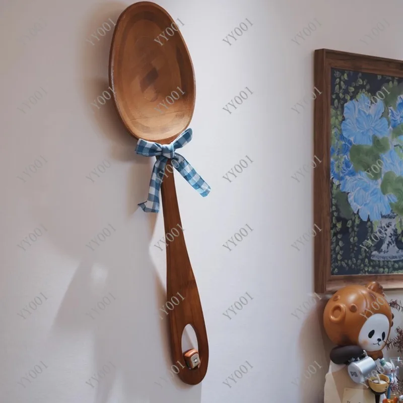 Oversized Spoon Fork Wall Decor for Restaurant Cafe Kitchen Western Restaurant Live Broadcast Props
