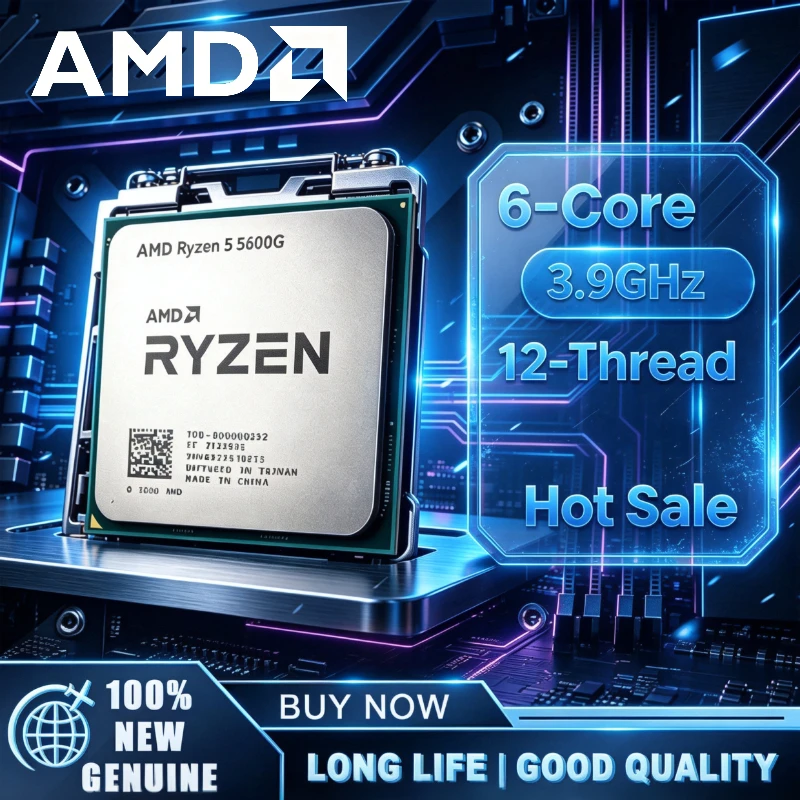AMD Ryzen 5 5600G 6-Core 12-Thread 3.9GHz 65W CPU LGA AM4 R5 5600G 100% Brand New no fan