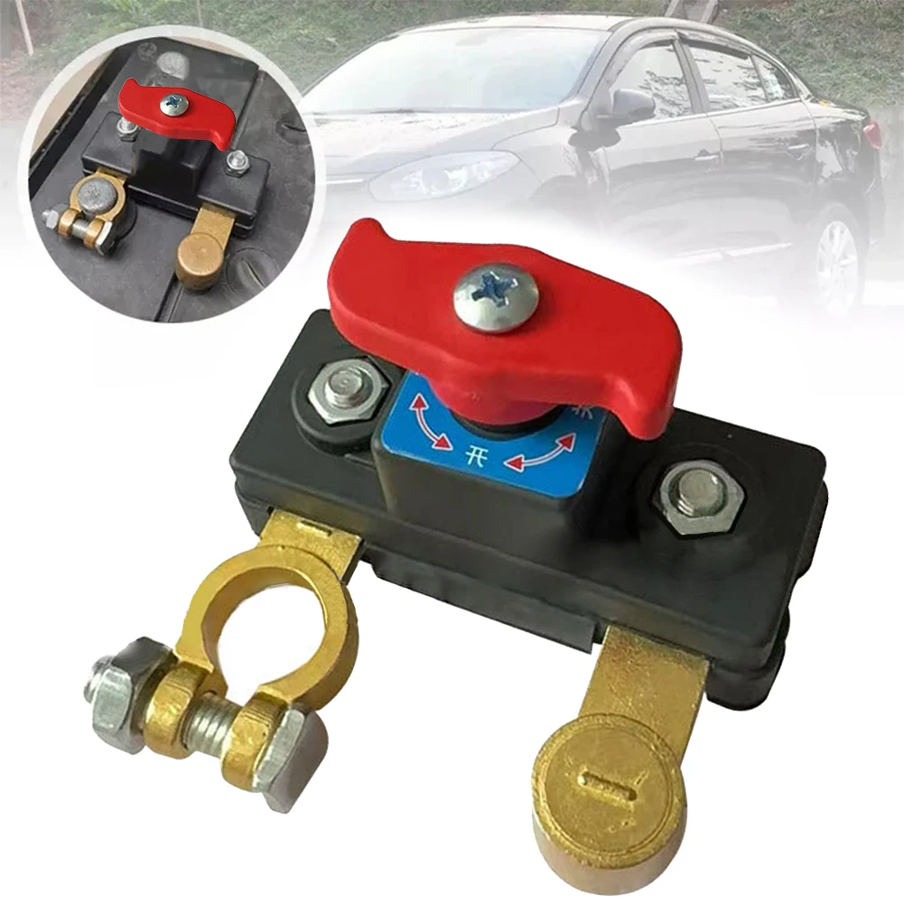 Vehicle Battery Isolator Switch 12V 24V Off Power Cutoff For Cars Trucks Buses RVs Boats Trailers Negative Positive Terminal Use